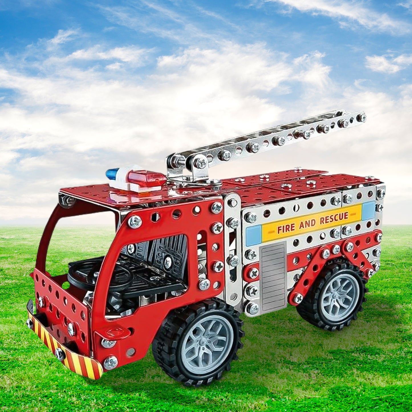 Metal Diy Fire Truck Building Blocks For Kids (Fire Truck 292pcs Of Truck Tool 1 Set)